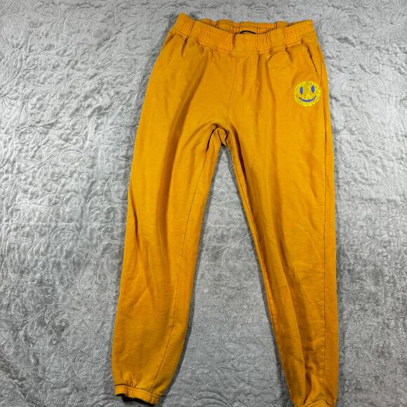 Outdoor Voices Sweat Set Womens L Yellow Smiley Hiker's Club Lounge Joggers Boxy - Picture 9 of 13